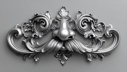 Ornate silver face mask
