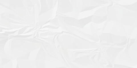 Crumple crushed aged white obsolete rumple craft design. wrinkle ripped creased white crumple aged closeup recycled document grunge paper background.	