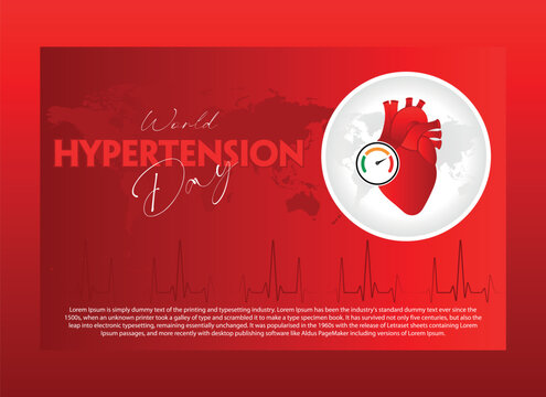 World Hypertension Day vector background - Powered by Adobe