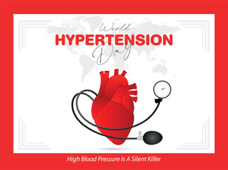 World Hypertension Day vector background