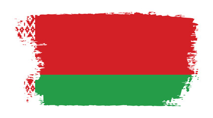 Grunge Belarus Flag Vector Illustration with Rough Edges