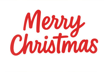Merry christmas red text greeting transparent background