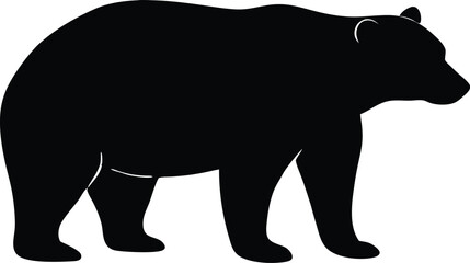  bear wild animal silhouette vector illustration  