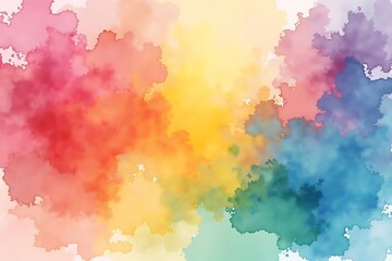 Obraz premium Vibrant watercolor splatter background with rainbow colors