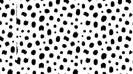 Black and white polka dots pattern Seamless texture design Vector illustration White background Abst