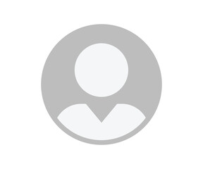 Profile default avatar illustration on transparent background. 
