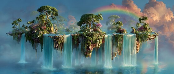 Rainbow Waterfalls of the Hidden Isle
