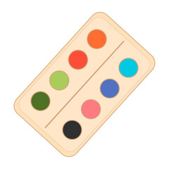 Artistic color palette displaying a range of vibrant hues for creative design