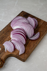 Close up of Sliced Red Onion