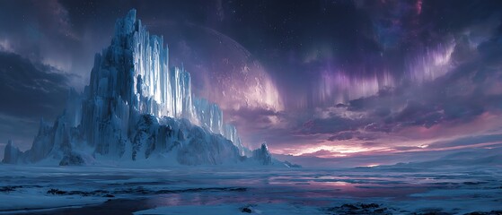 Ice Citadel Beneath the Shattered Moon