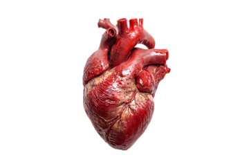 Human Heart Anatomy Model isolated on white transparent background