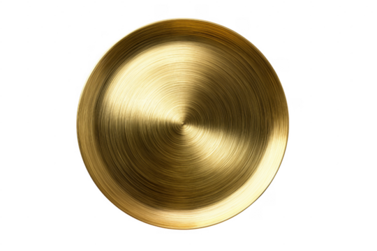 Golden plate texture displayed with concentric circles on a transparent background