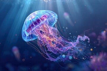 jelly fish in the sea