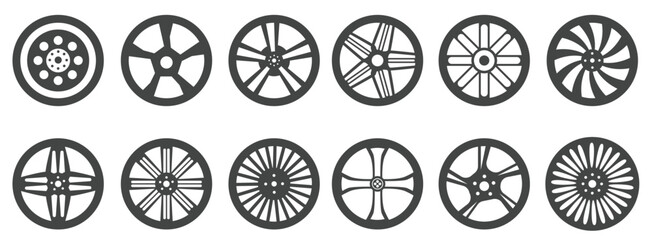 Set of alloy wheels vector  © Smart