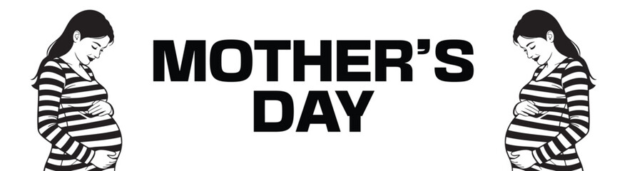 Celebrate Mother's Day with loving pregnant women embracing joy and anticipation