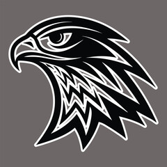 Abstract eagle head graphic design bird