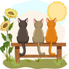 textile design; cat portrait; emotion; cartoon cat; element; shape; sitting; animals; textile; face; print; symbol; cats; object; mammal; drawn; pussycat; tail; colorful; nature; vector; collection; i