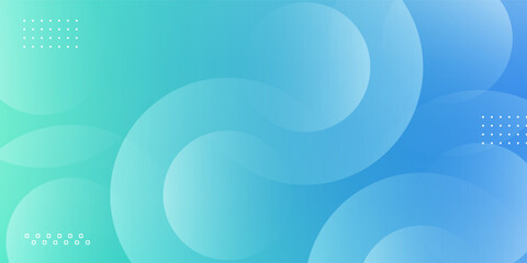 Minimalist banner background, pastel colorful, Light Blue gradations. Circle effect style geometric, abstract background. Vector Illustration