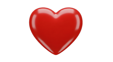 Red Heart Transparent Overlay - A Symbol of Love and Affection