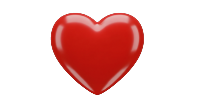 Red Heart Transparent Overlay - A Symbol of Love and Affection