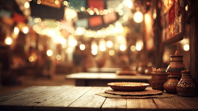 Restaurant commercial space design reference with Mexican style interior decor combining folk elements
