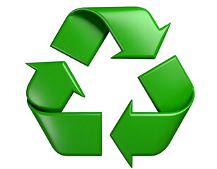 A vibrant green recycling symbol representing sustainability and environmental conservation efforts in modern society.