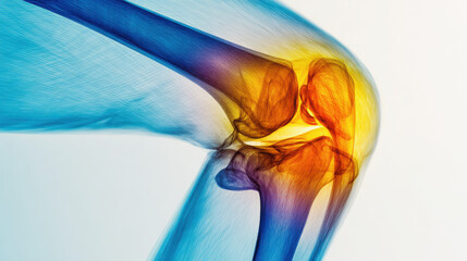 Exploring the structure and function of the human knee joint in detailed anatomical illustration