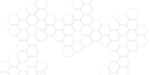 Abstract Luxury white 3D futuristic honeycomb mosaic white background. Modern pattern polygon art in illustration art background, Geometric mesh cell texture. modern futuristic wallpaper.