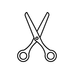 scissors icon  simple outline style 