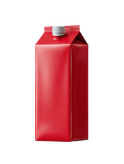 red plastic bottle with lid on white background 