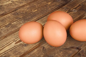 Concept of fresh natural farm eggs