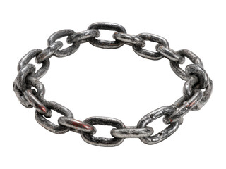 Obraz premium Isolated Silver Chain Link on a Transparent Background for Design