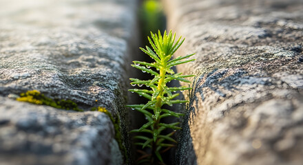 Resilience Growth Nature Strength Perseverance Plant Life Seedling Stone Crack Determination Power