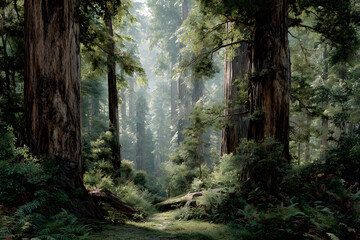 Exploring the Majestic Giat Redwoods: Nature's Anciet Marvels Towering Above U with Their Breathtaking Hight and Serene Majesty inthe Forests