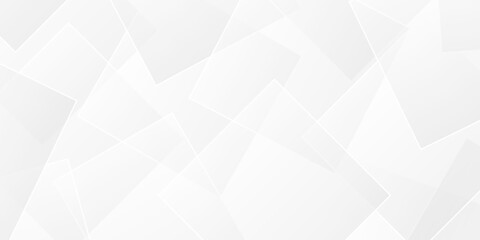 Abstract tech gradient white, gray creative triangle geometric technology space. minimal rectangle randomly arranged white lines transparent background. luxury web overlap presentation design.	
