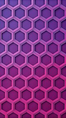 Seamless geometric background pattern of interlocking hexagons in shades of purple and pink, perfect for modern and digital design, technology concepts, and abstract textures.

