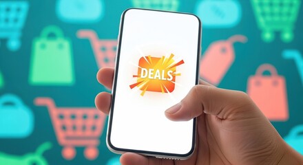 Find amazing deals online shopping app on mobile device for discount offers and special promotions today