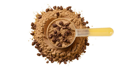 top tp down view of Powder Scoop with Chocolate Flakes