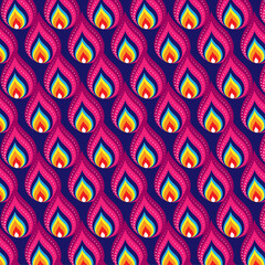 Happy Diwali Pattern Design. Colorful Diwali Digital Background, Abstract vector illustration. Diwali Decoration, Diwali Social Media Post, Poster, Banner, Diwali Diya Design, 