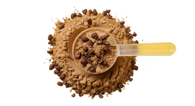top tp down view of Powder Scoop with Chocolate Flakes - Powered by Adobe