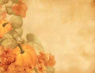 Textured Background Leafy Border