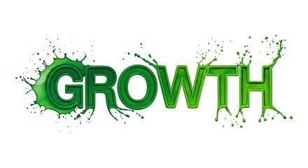 Visualizing business development and success with vibrant liquid paint splash art concept design