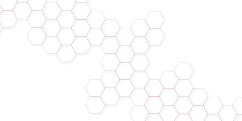 Abstract Luxury white 3D futuristic honeycomb mosaic white background. Modern pattern polygon art in illustration art background, Geometric mesh cell texture. modern futuristic wallpaper.