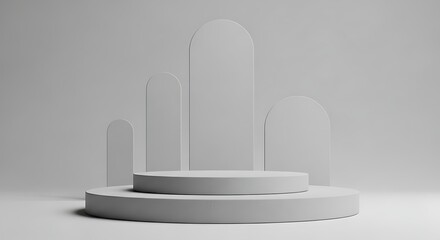 Minimalist Elevated Display Platform for Product Showcase Presentation and Advertising