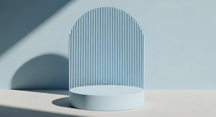 Minimalist Product Display Podium with Arch Background