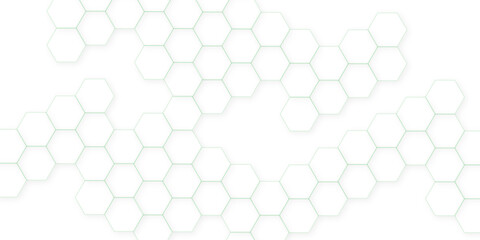 Abstract Luxury white 3D futuristic honeycomb mosaic white background. Modern pattern polygon art in illustration art background, Geometric mesh cell texture. modern futuristic wallpaper.