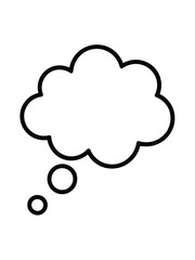 Empty thought bubble icon for ideas and imagination