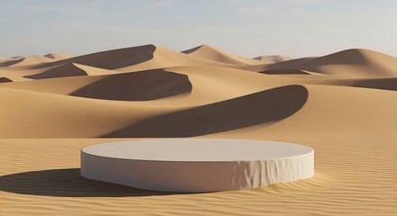 Trendy Desert Podium Background for Product Presentation and Display