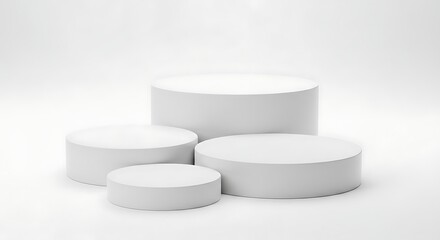 Minimalist White Product Display Podium or Stage for Presentation