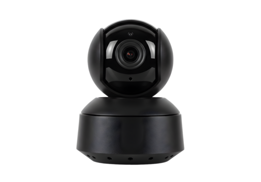  Smart Home Security Camera with Night Vision Isolated on Transparent Background